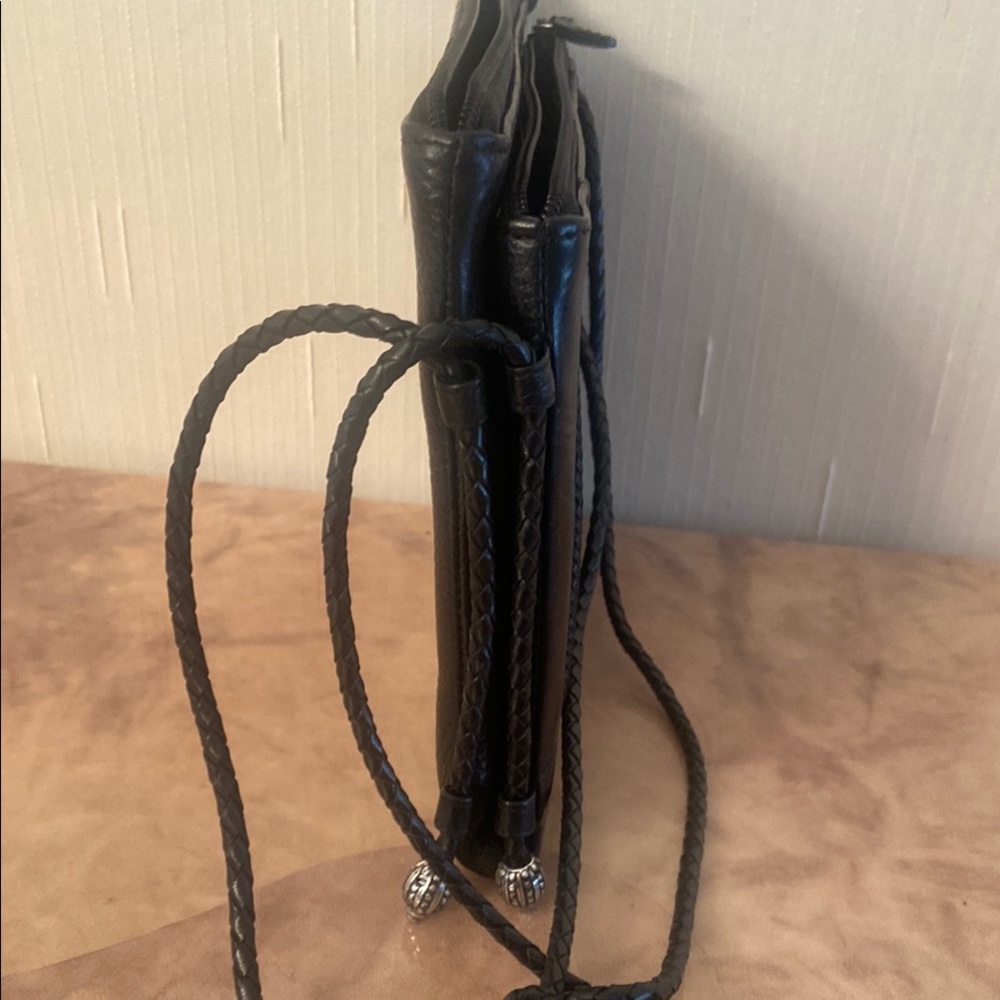 Brighton Black Crossbody Bag with Heart Detail - Picture 3 of 6